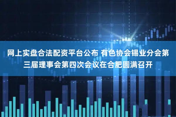 网上实盘合法配资平台公布 有色协会锡业分会第三届理事会第四次会议在合肥圆满召开
